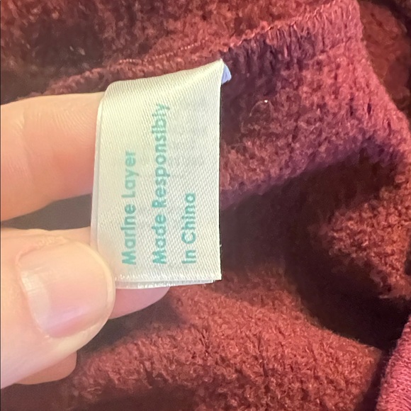 🐝 Marine Layer Burgundy Sweatshirt and sweat pants M EUC - Picture 12 of 13
